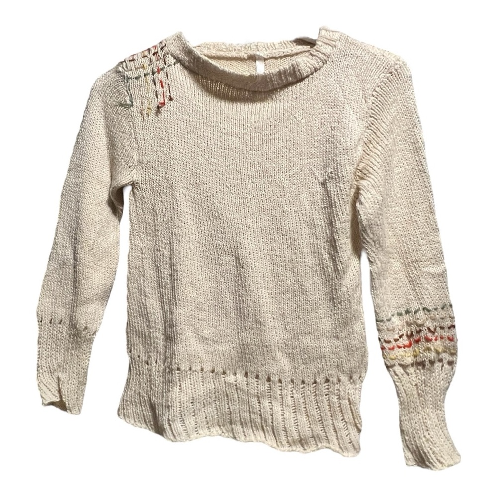 Souchi Cream Knit Women's Sweater